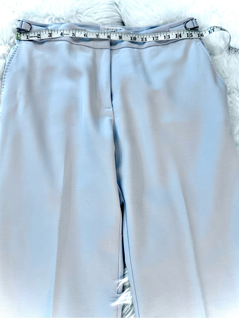 Gabriela Hearst Torres Wool Silk Trousers Lt. Blue Quiet Luxury Minimalist Sz:8 - Picture 12 of 16